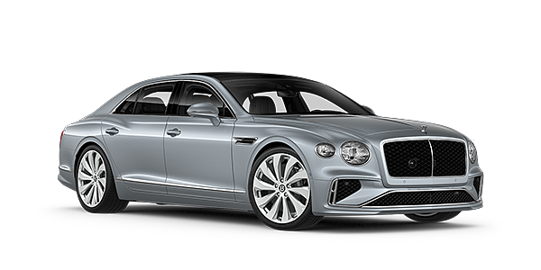 Bentley Lyon New Bentley Flying Spur sedan front three quarter in Silverlake paint